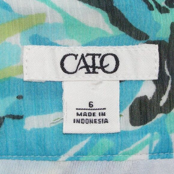 CATO Skirt, 6, Floral, ruffled hem, Side zip, Colorful, Blues/black/yellow - Picture 9 of 11